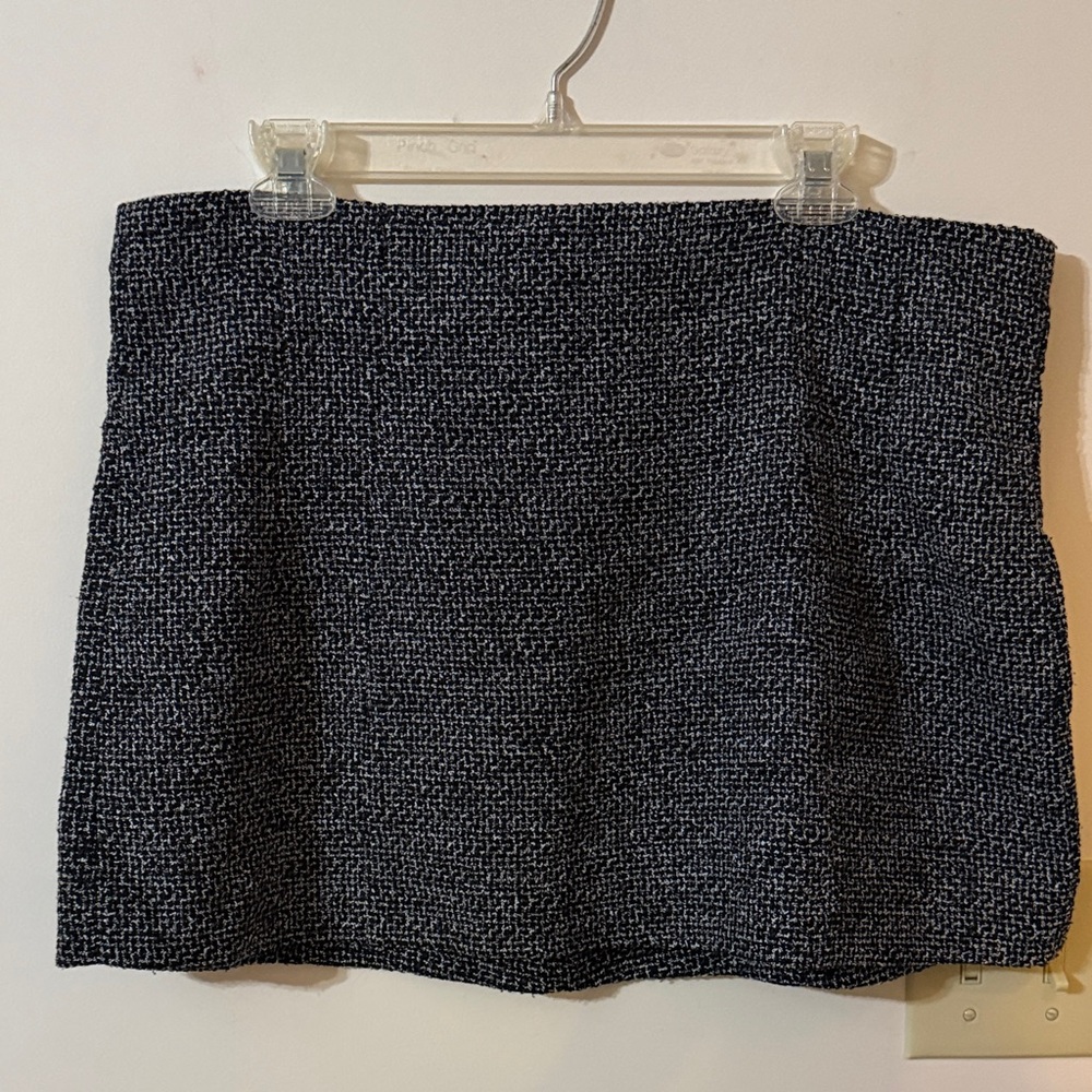 Zara Black Textured Mini Skirt